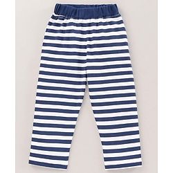 Babyhug Cotton Half Sleeves Night Suit Text Print - Blue
