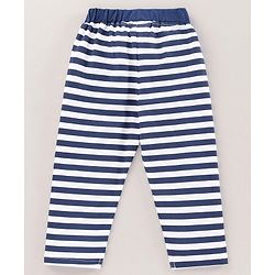 Babyhug Cotton Half Sleeves Night Suit Text Print - Blue