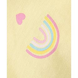 Babyhug Cotton Knit Full Sleeves Night Suit Rainbow Print - Yellow