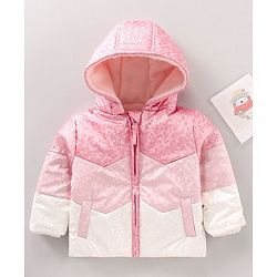 Babyhug Full Sleeves Hooded Jacket - Pink