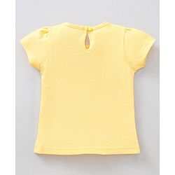 Babyhug Cap Sleeves Top & Capri Set Floral Print- Yellow