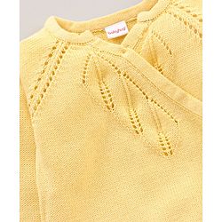 Babyhug 100% Organic Cotton Full Sleeves Sweater Set Schifilli Design - Yellow