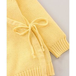 Babyhug 100% Organic Cotton Full Sleeves Sweater Set Schifilli Design - Yellow