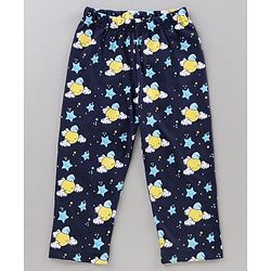 Babyhug Cotton Half Sleeves Night Suit Cloud Print - Blue