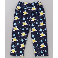 Babyhug Cotton Half Sleeves Night Suit Cloud Print - Blue