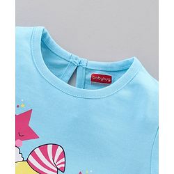 Babyhug Cotton Half Sleeves Night Suit Cloud Print - Blue