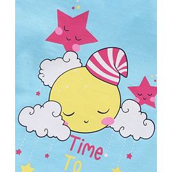 Babyhug Cotton Half Sleeves Night Suit Cloud Print - Blue