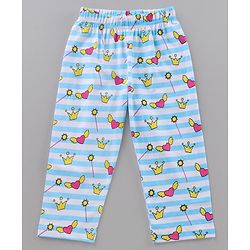 Babyhug Cotton Half Sleeves Night Suit Text Print - Blue