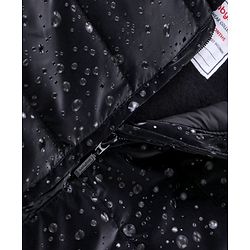 Babyhug Full Sleeves All over printed Hooded Padded Jacket - Black