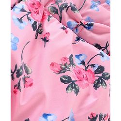 Babyhug Full Sleeves Floral Printed Hooded Jacket - Pink