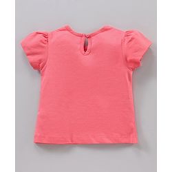 Babyhug Half Sleeves Top & Shorts Kitty Print - Pink Blue