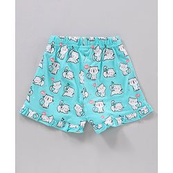 Babyhug Half Sleeves Top & Shorts Kitty Print - Pink Blue