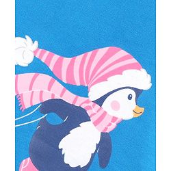 Babyhug Full Sleeves Sweatshirt With Graphics & Frill Detailing - Blue