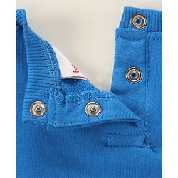 Babyhug Full Sleeves Sweatshirt With Graphics & Frill Detailing - Blue