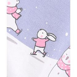 Babyhug Full Sleeves Cotton Knit Sweatshirt Snow & Animals Print - Blue