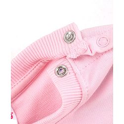 Babyhug Full Sleeves Sweatshirt With Graphics And Pom Pom With Mesh Details at Sleeves- Light Pink