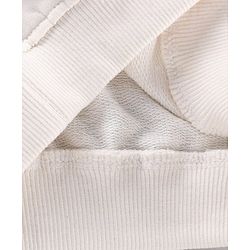 Babyhug Full Sleeves Sweatshirt With Bow and Flower Graphics & Mesh Detailing - Off White