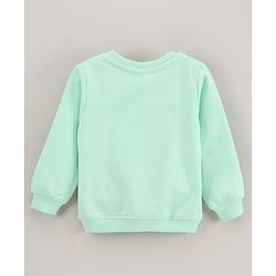 Babyhug Full Sleeves Sweatshirts Snail Graphics Embroidery - Mint Green