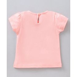 Babyhug Cap Sleeves Top & Capri Set Stripes & Elephant Print- Pink