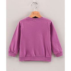 Babyhug Full Sleeves Sweatshirts Teddy Bear Print - Purple