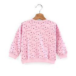 Babyhug Full Sleeves Sweatshirt With Graphics Text Print - Pink