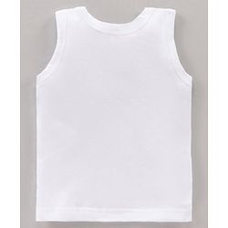 Babyhug 100% Sleeveless Solid Vest Pack Of 3 - White