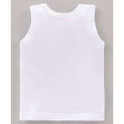 Babyhug 100% Sleeveless Solid Vest Pack Of 3 - White