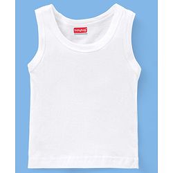 Babyhug 100% Cotton Sleeveless Sando Pack of 3 - White