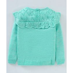 Babyhug Full Sleeves Solid Sweater  - Mint
