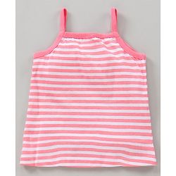 Babyhug 100% Cotton Sleeveless Antibacterial Slips Multi-Print Pack Of 3 - Pink Yellow
