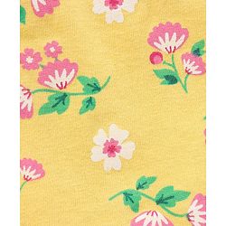 Babyhug 100% Cotton Sleeveless Antibacterial Slips Multi-Print Pack Of 3 - Pink Yellow