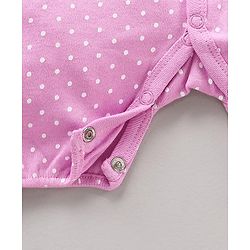 Babyhug 100% Cotton Half Sleeves Rompers Polka & Floral Print Pack Of 2 - Multicolor