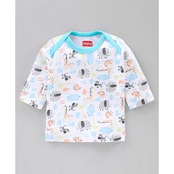 Babyhug 100% Cotton Clothing Gift Set Car Print Pack of 6 - Blue