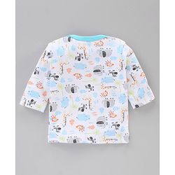 Babyhug 100% Cotton Clothing Gift Set Car Print Pack of 6 - Blue