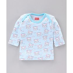 Babyhug 100% Cotton Clothing Gift Set Elephant Print Pack of 8 - Blue