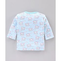 Babyhug 100% Cotton Clothing Gift Set Elephant Print Pack of 8 - Blue