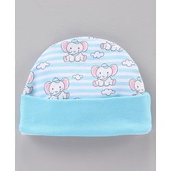 Babyhug 100% Cotton Clothing Gift Set Elephant Print Pack of 8 - Blue
