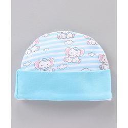 Babyhug 100% Cotton Clothing Gift Set Elephant Print Pack of 8 - Blue