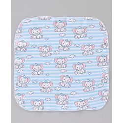 Babyhug 100% Cotton Clothing Gift Set Elephant Print Pack of 8 - Blue