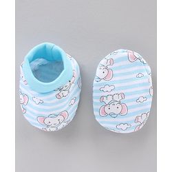 Babyhug 100% Cotton Clothing Gift Set Elephant Print Pack of 8 - Blue