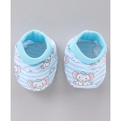 Babyhug 100% Cotton Clothing Gift Set Elephant Print Pack of 8 - Blue