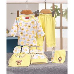Babyhug 100% Cotton Clothing Gift Set Elephant Print Pack of 8 - Blue