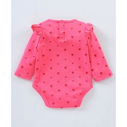Babyhug 100% Cotton Full Sleeves Printed Onesie Pack of 2 - Pink Yellow