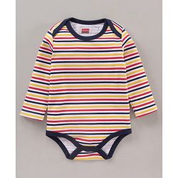 Babyhug 100% Cotton Full Sleeves Onesies Multi Print Pack of 3 - Multicolour
