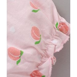 Babyhug 100% Cotton Bloomer Stripes & Peach Print Pack of 3- Multicolor