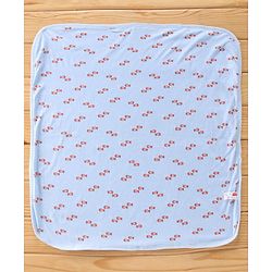 Babyhug Hooded Towel Fish Print - Blue