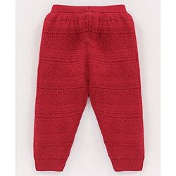 Babyhug Fleece Solid Full Length Lounge Pant - Red