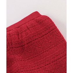 Babyhug Fleece Solid Full Length Lounge Pant - Red