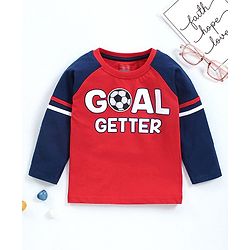 Babyhug Full Sleeves Tee Text Print - Red