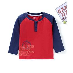 Babyhug Full Sleeves T-Shirt Multiprint - Red